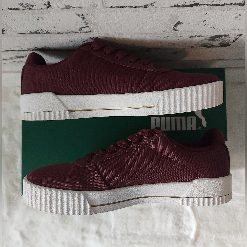 PUMA Womens Carina Summer Cat Burgundy Sneakers, 9.5 - Picture 4 of 8